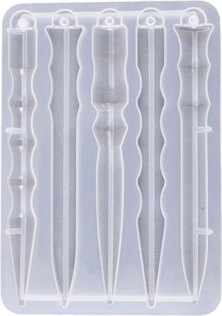 DIY-Selbstverteidigungsschlüsselkettenguss-Harzform handgefertigte Epoxid Silikonform-2