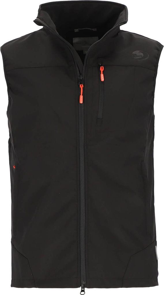 Blue Wave Herren Softshellweste Bernd - Outdoor-Weste Softshell Weste mit Stehkragen in Schwarz Größe M