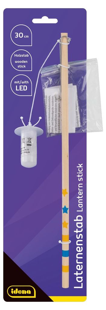 Lanterna Idena in legno con LED, ca. 30 cm, dipinta, Immagine del prodotto 