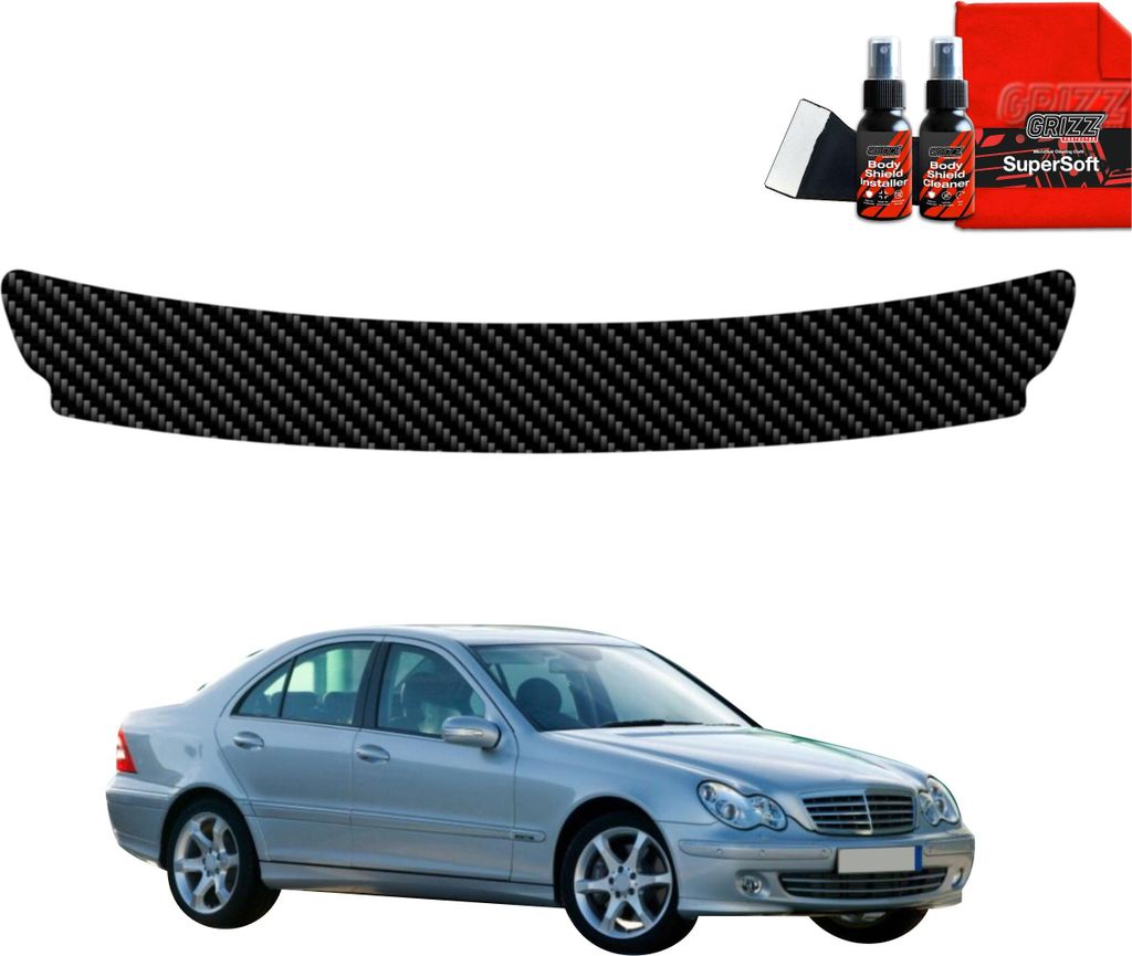 Kohlenstoff Schutzfolie Grizz Protector für Ladekante - Mercedes Benz C Klasse W203 Sedan (2000-2007)
