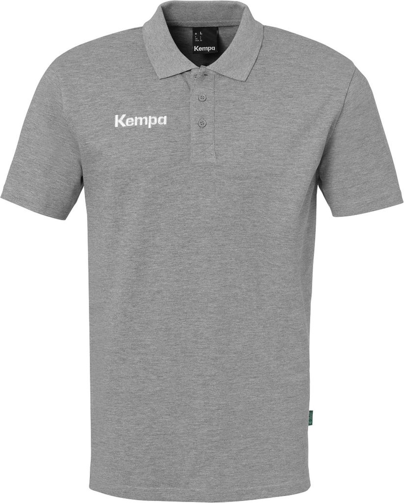 Kempa Classic Polo Shirt - dark grau melange, Größe:XL