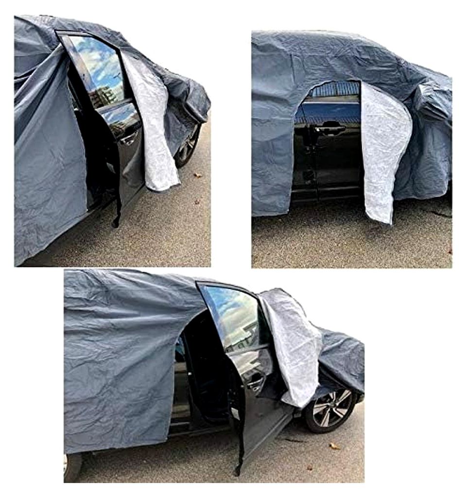 Kompatibel mit Aston Martini DB9 GT Lenkradhülle mit Regenschutz mit Reißverschluss, Latexfilz für Auto, kratzfest, Größe L 485 x 195 x 185 cm