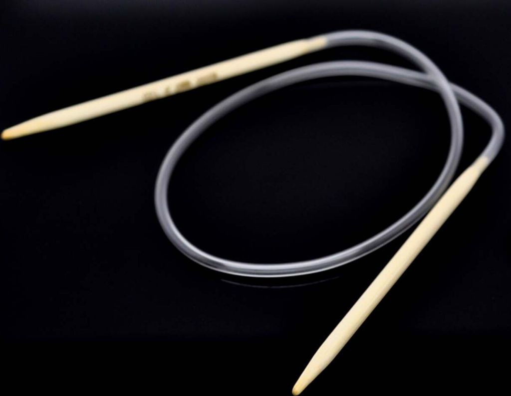 Bambus Rundstricknadel Stärke 4,5 mm Länge 40 cm Stricknadel Holz