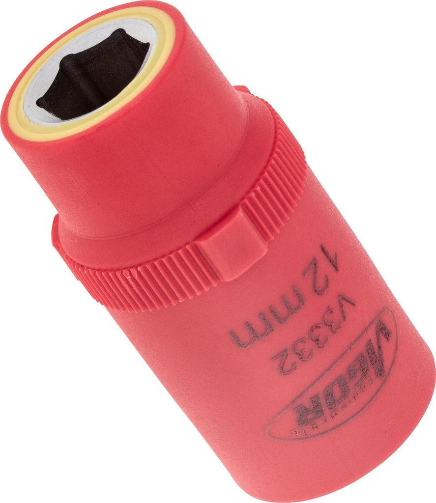 VIGOR VDE Steckschlüsseleinsatz V3332 1/2" Außen Sechskant Profil SW 12 mm