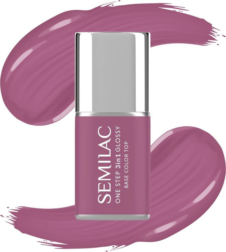 SEMILAC One Step Glossy 3in1 Hybrid-Nagellack S205 Lila Beige 7 ml