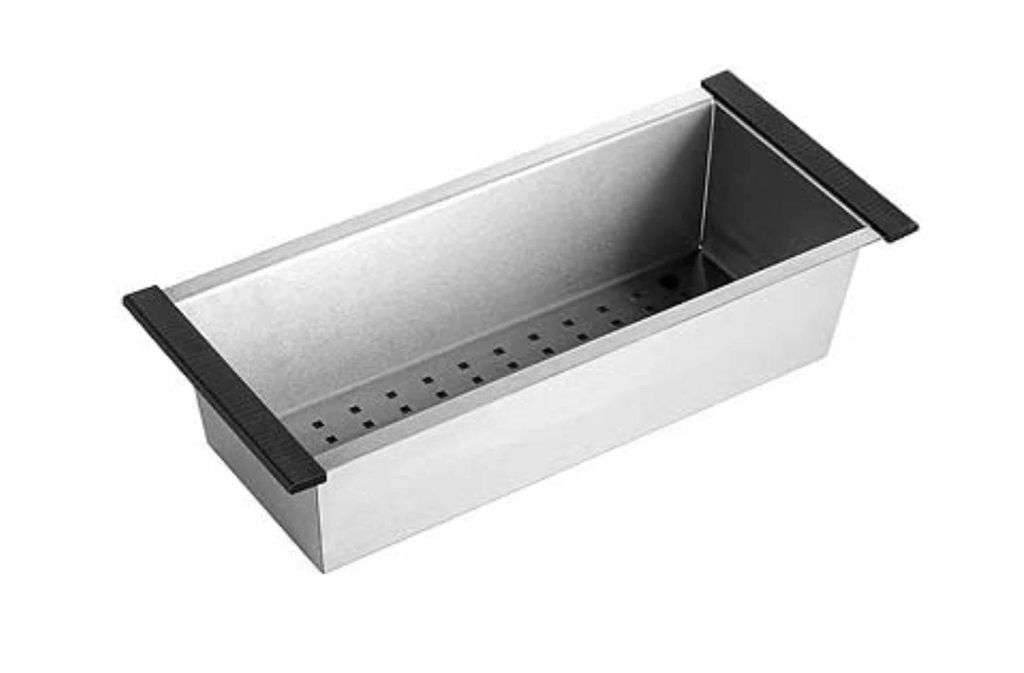 Große Resteschale aus Edelstahl für KeraDomo Keramikspülen von systemceram / Resteschale / Abtrofpschale / Abtropfbecken / Edelstahlschale