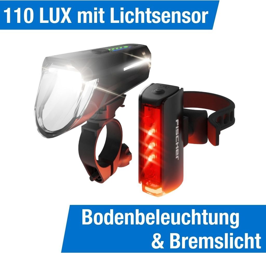 Sada bateriového LED osvětlení FISCHER TWIN STOP 110 luxů Obrázek produktu 