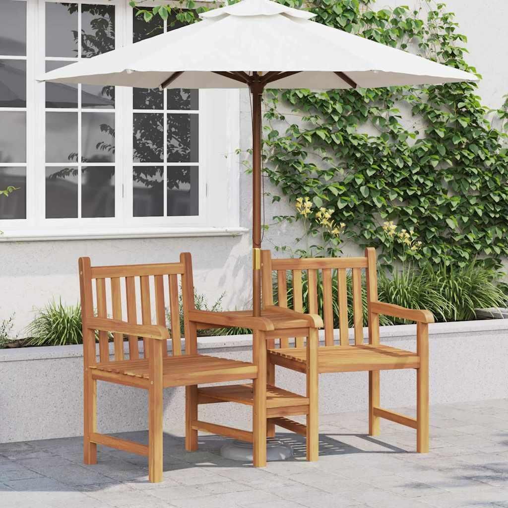 Möbel Outdoor-Stühle Braun 152 x 63 x 89 cm Teak-Massivholz - Gartenstühle 42001957