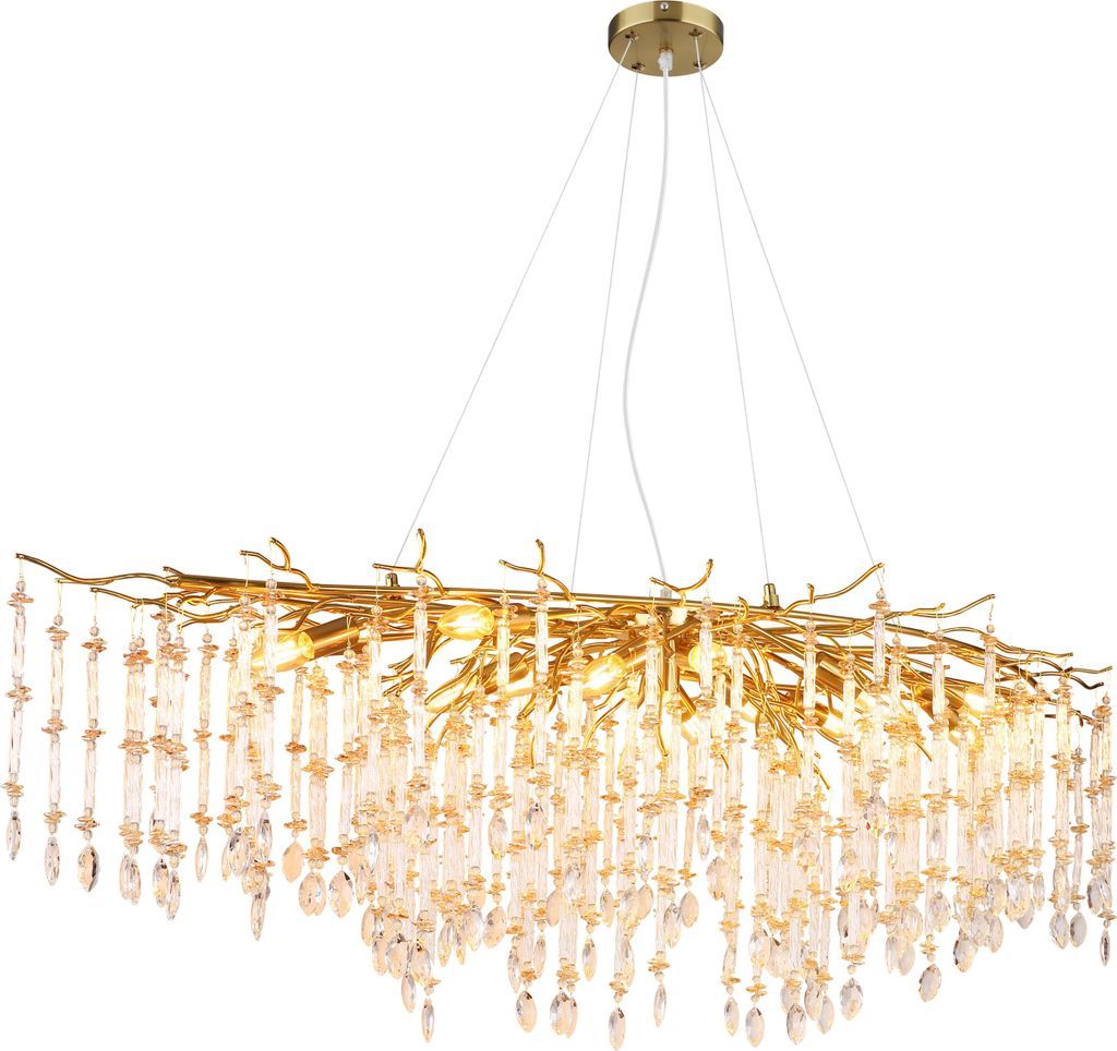 GLOBO Lighting Kronleuchter GLORIA LBH 150x60x120 cm gold Luster