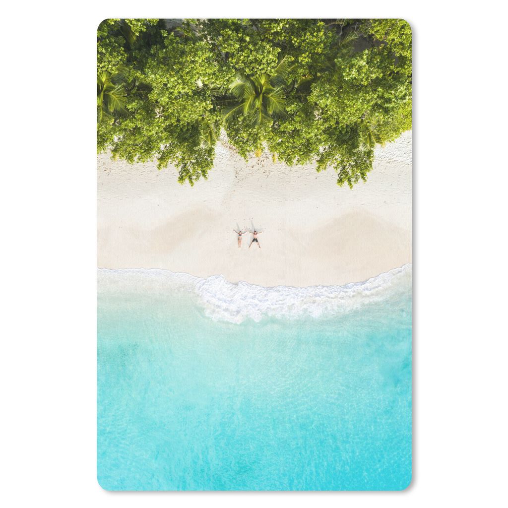 MuchoWow Mauspad Mousepad Strand - Bäume - Afrika 18x27 cm - Mousepads - Maus Mat - Pad - Mausunterlage