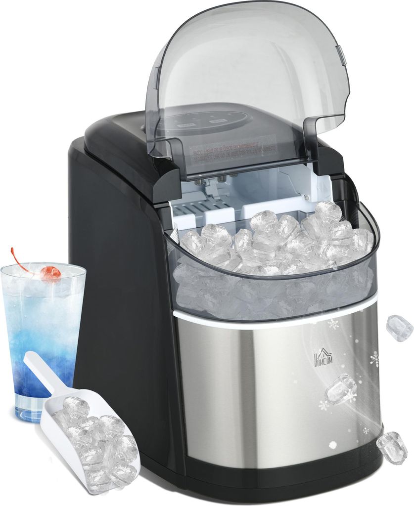 HOMCOM Machine à glaçons 12kg en 24h, Machine Glacon Image du produit 