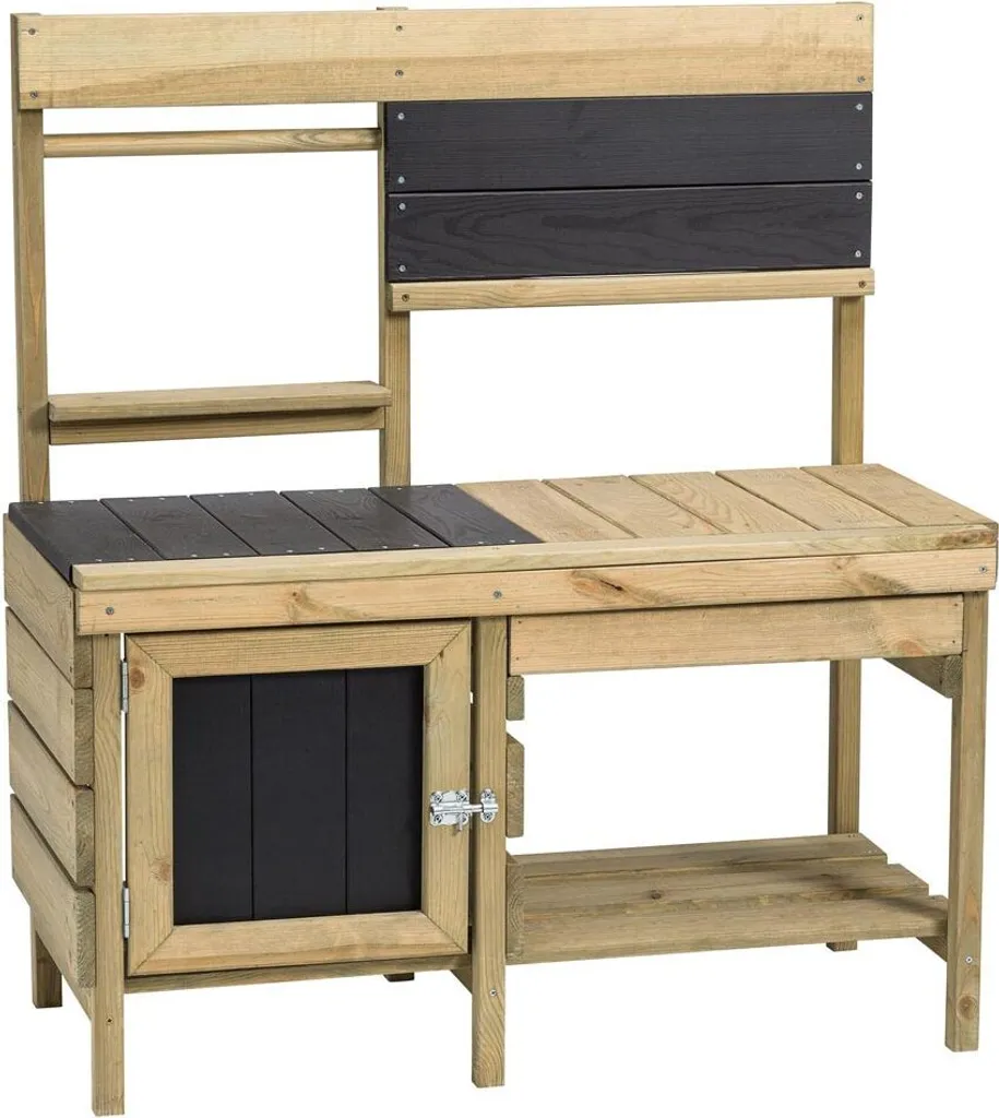 Cuisine d'extérieur en bois Swingking pour enfant avec bac à eau amovible