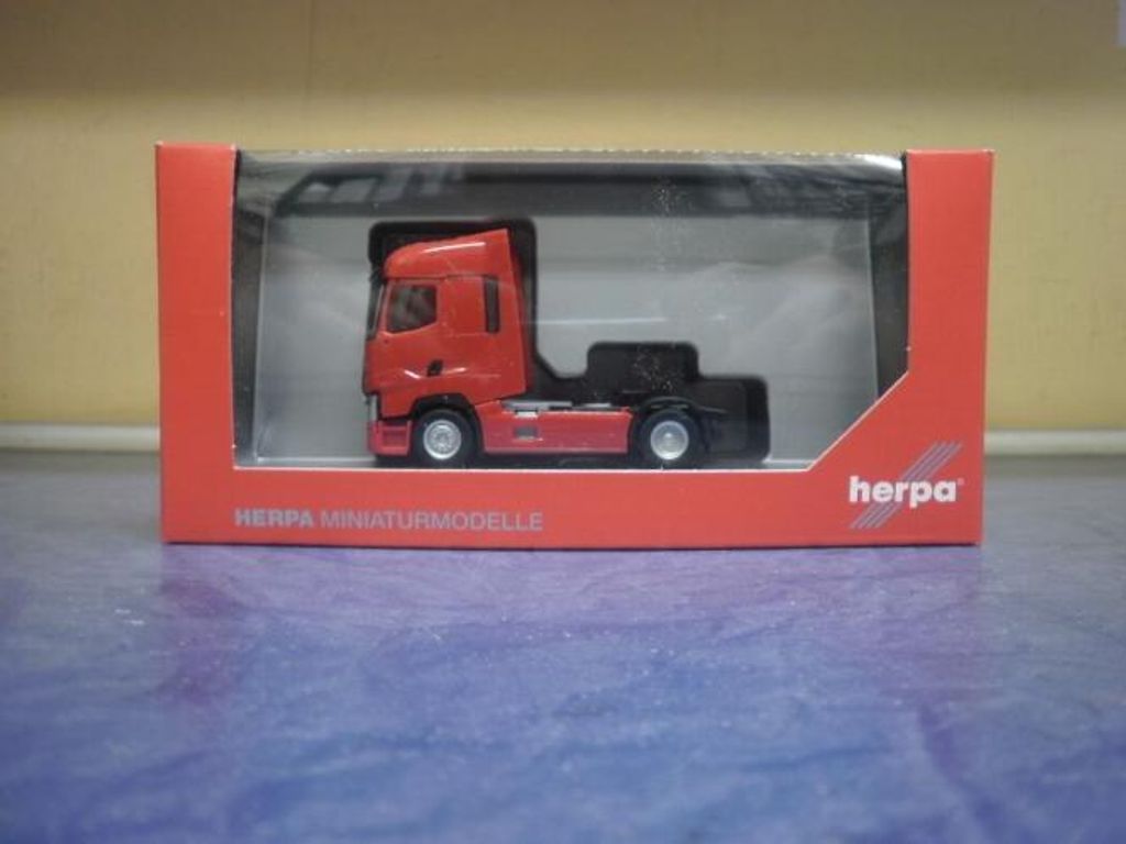 Herpa LKW Renault T SZM, rot (Chromfelgen,silberne Verpackung)