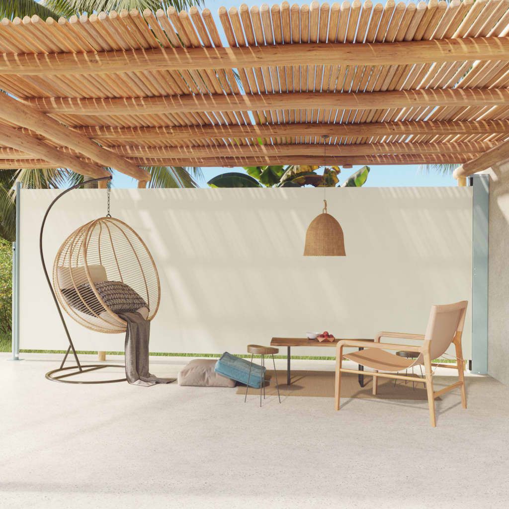 Cloris Designermöbel Seitenmarkise Ausziehbar 200x600 cm Creme 2024 Neu