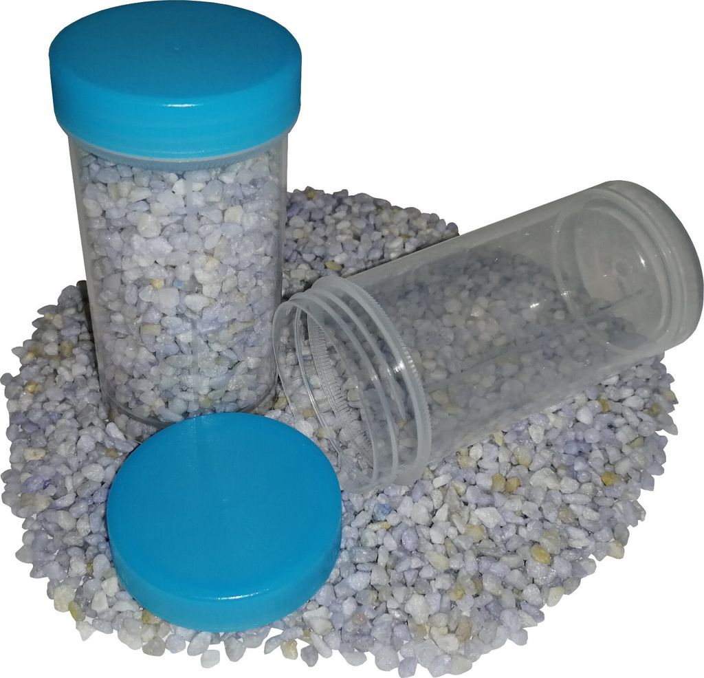 50 Schraubdosen 100ml Runddose Labor Labordose Blau