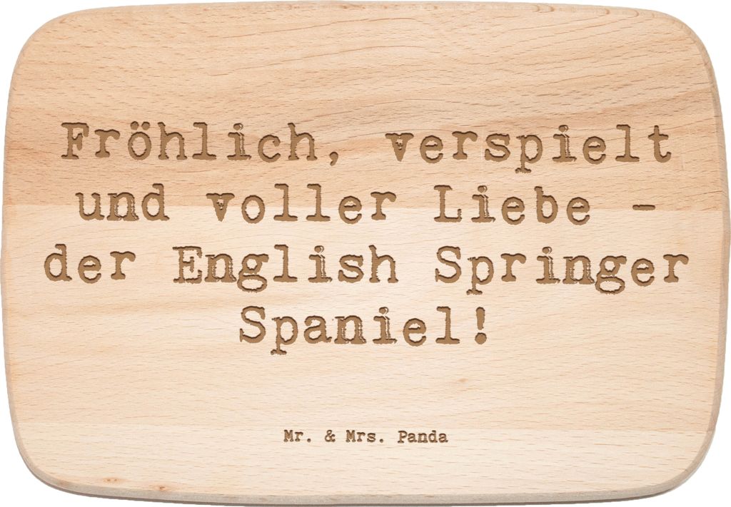 Mr. & Mrs. Panda Schneidebrett Spruch English Springer Spaniel Freude - Transparent - Geschenk, verspielter Hund, Frühstücksbrettchen, Abenteuer,...
