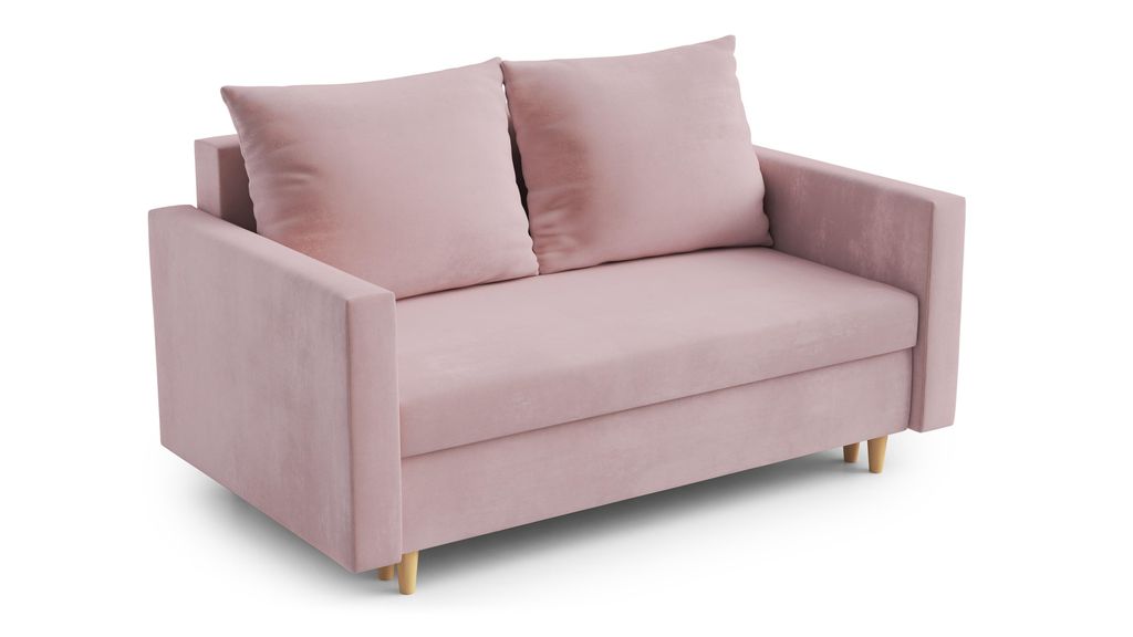 AX LIVING Sofa Modern Shurton 155 cm Rosa – Elegante 2-Sitzer
