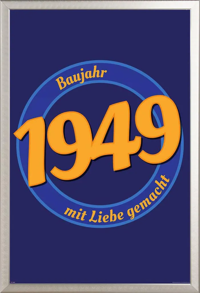 Offerta Poster 1949 + Cornice Shinsuke Alluminio Argento Vetro Acrilico