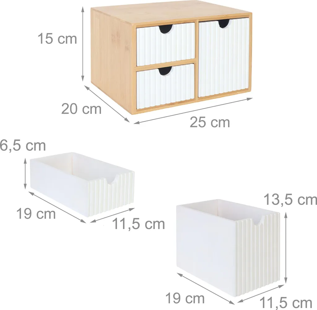 Cassetto Organizer Relaxdays Bambù Scanalato | Ordine Immediato - 4