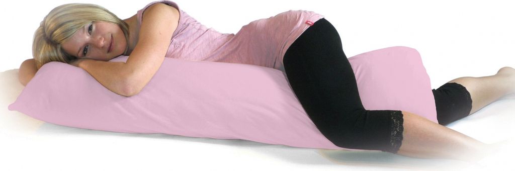 Bezug Seitenschläferkissen 40x120 | 40x140 | 40x160 | 40x200 : Farbe - Rosé, Größe - 35-40x160 cm