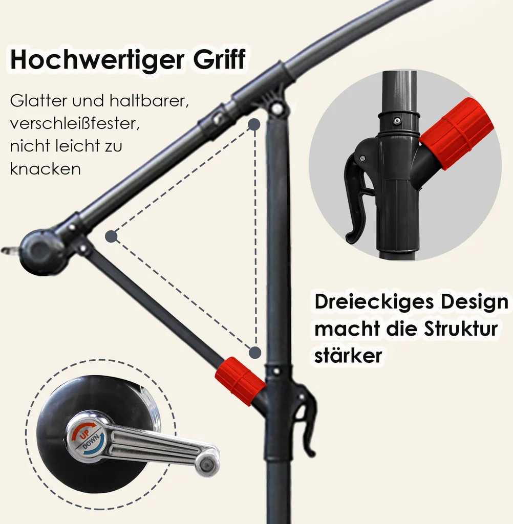 Vivi il Giardino con TolleTour Ombrellone Verde 3m - Ombra d'Autore - 3
