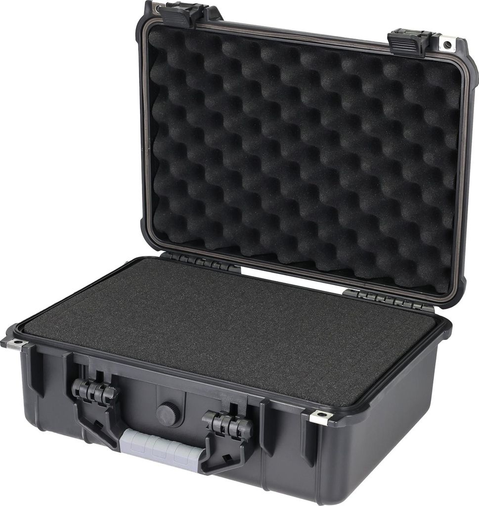 Outdoor Fotokoffer und Waffenkoffer mit Rasterschaumstoff von HMF mit 41 cm Breite