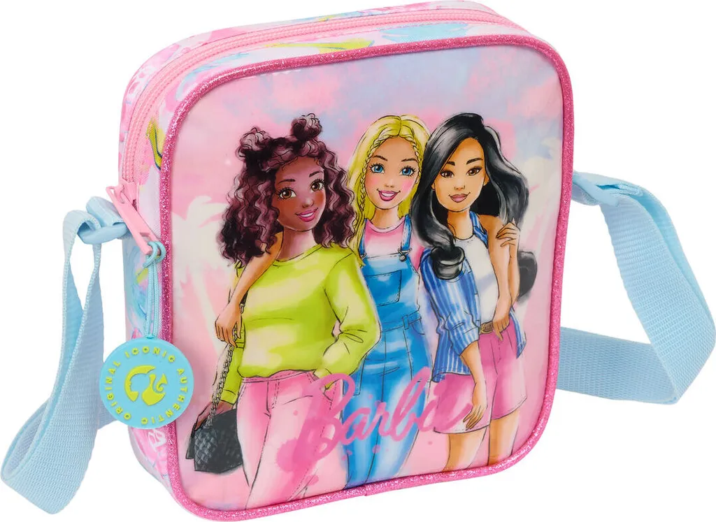 Offerta Borsa Barbie Painterly Pink Sky Blue - 16x18cm Originale