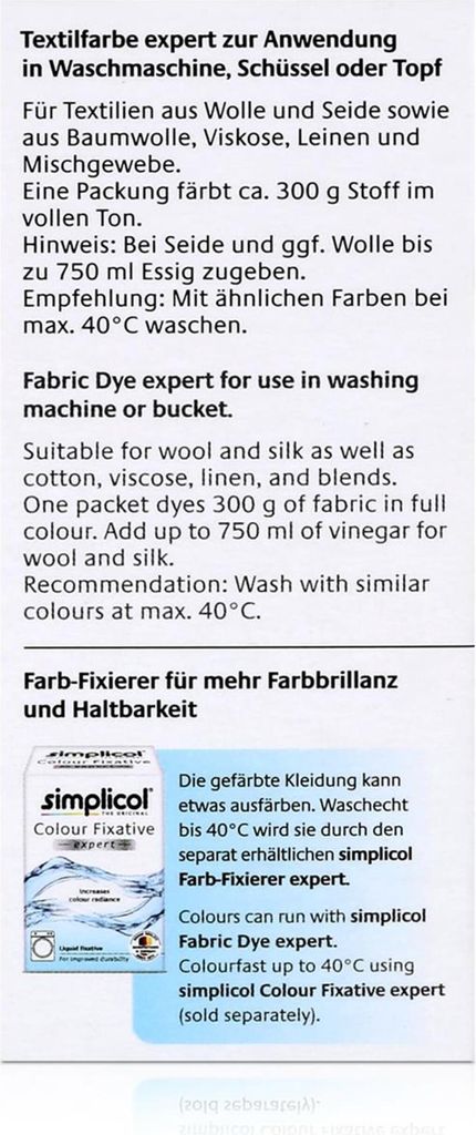 Simplicol originální expertní barva na textil půlnoční Obrázek produktu 7