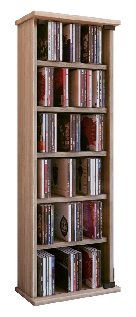 Scaffale CD in legno | Armadio CD salvaspazio con porte in Immagine del prodotto 