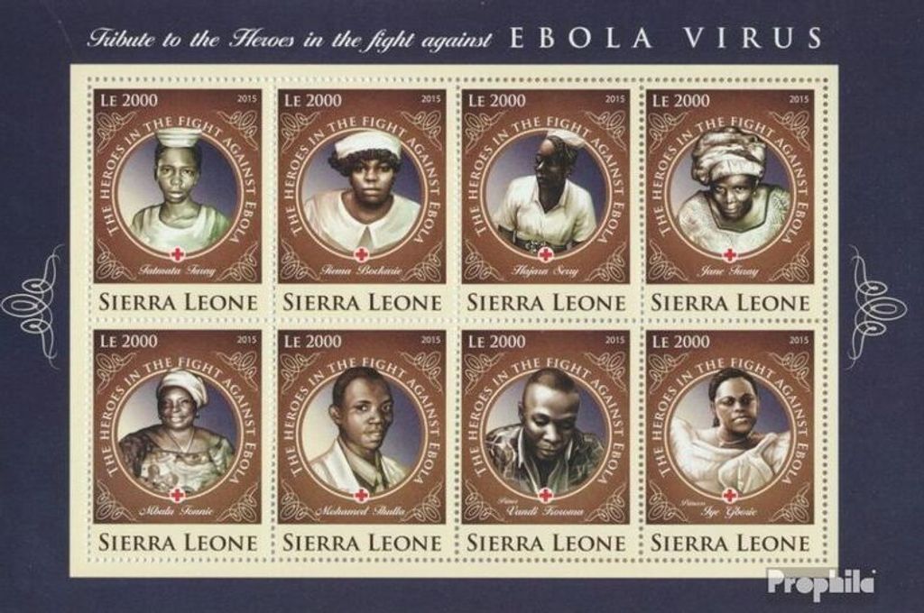 Briefmarken Sierra Leone 2016 Mi I6812P-6812 Kleinbogen (kompl.Ausg.) postfrisch Ebola-Bekämpfung