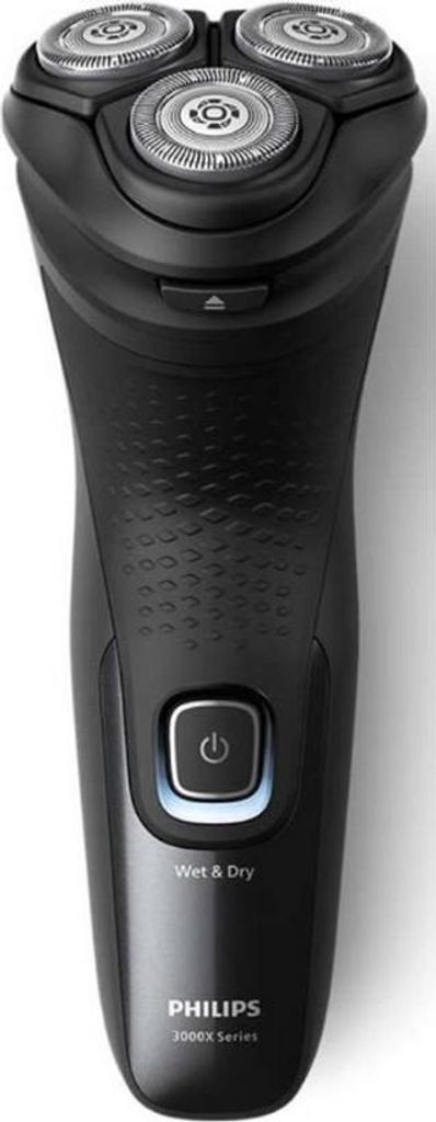 Philips Shaver 3000X Series X3051/00 Elektrischer Nass- und Trockenrasierer, Rotationstrasierer, Schwarz, PowerCut blade system, SH30, 2 Jahr(e), Akku