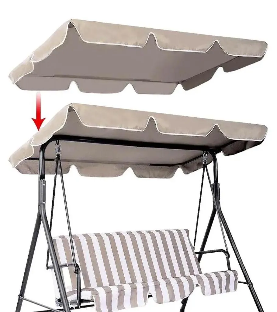 Toit de Rechange et Housse Assise pour Balançoire Extérieure 2 Places Beige