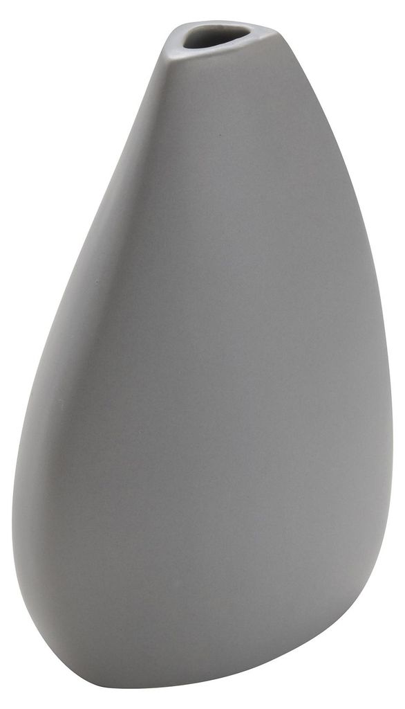 Vase 'Stein' (12x10x18cm), grau Produktbild 