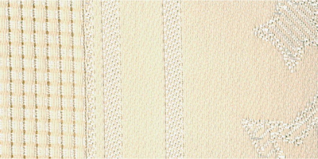 Tischläufer „Sterne“ mit Damastmuster und Stickfeld aus Aida-Stoff für Kreuzstich, 40 x 100 cm, 663511, sandfarben