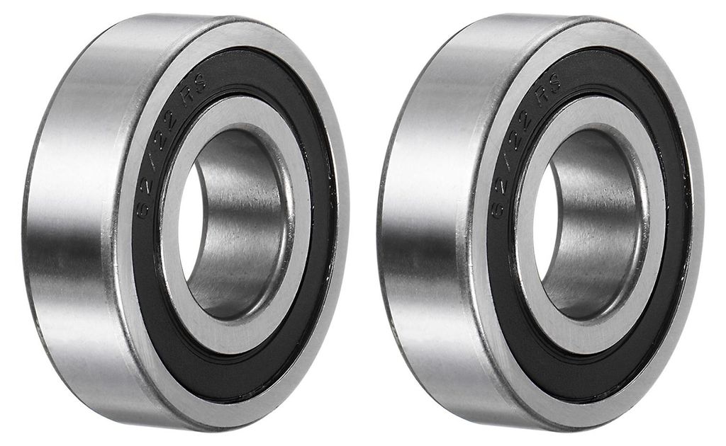 62/22-2RS Rillenkugellager, 2 Stš¹ck 22mm x 50mm x 14mm Hochkohlenstoff-Chromstahl Z1 Doppelt gummierte Lager