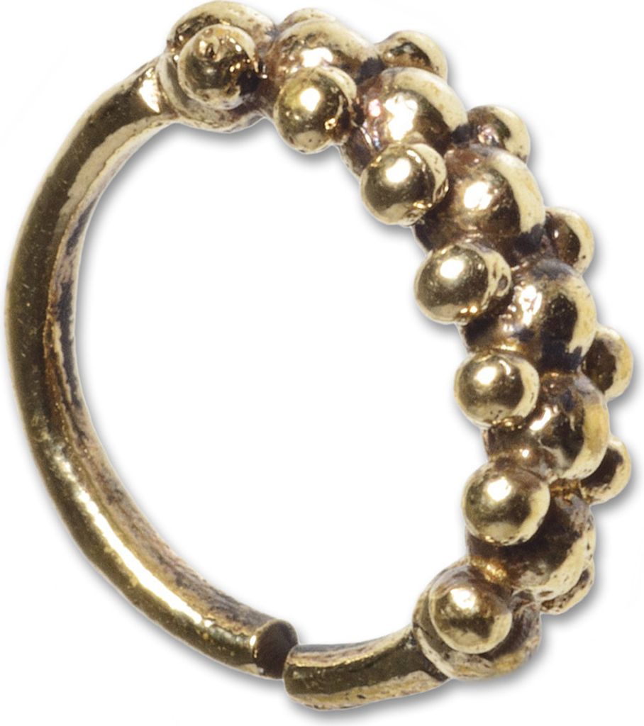viva-adorno 1,0mm Nasenring Messing Nasenpiercing Piercing Hoop Ring Vintage Antik Gold verschiedene Designs Z516,D1