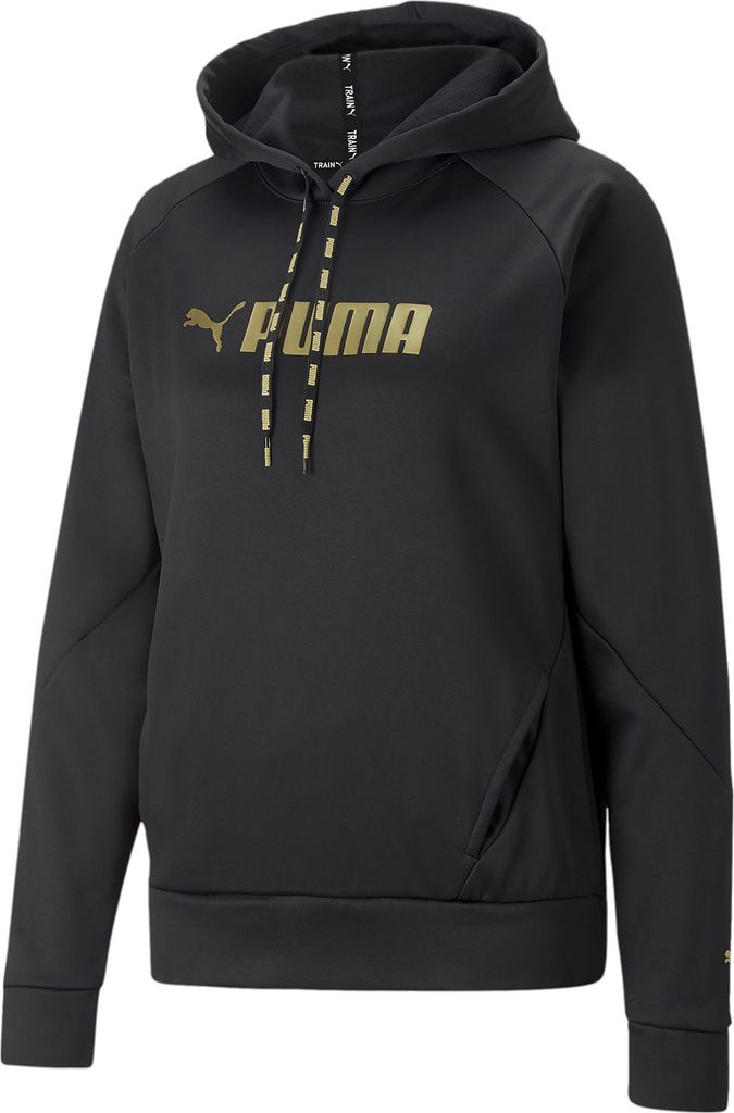 PUMA Puma Fit PWR FLC PO Hoodie 051 PUMA BLACK METALLIC GOLD M