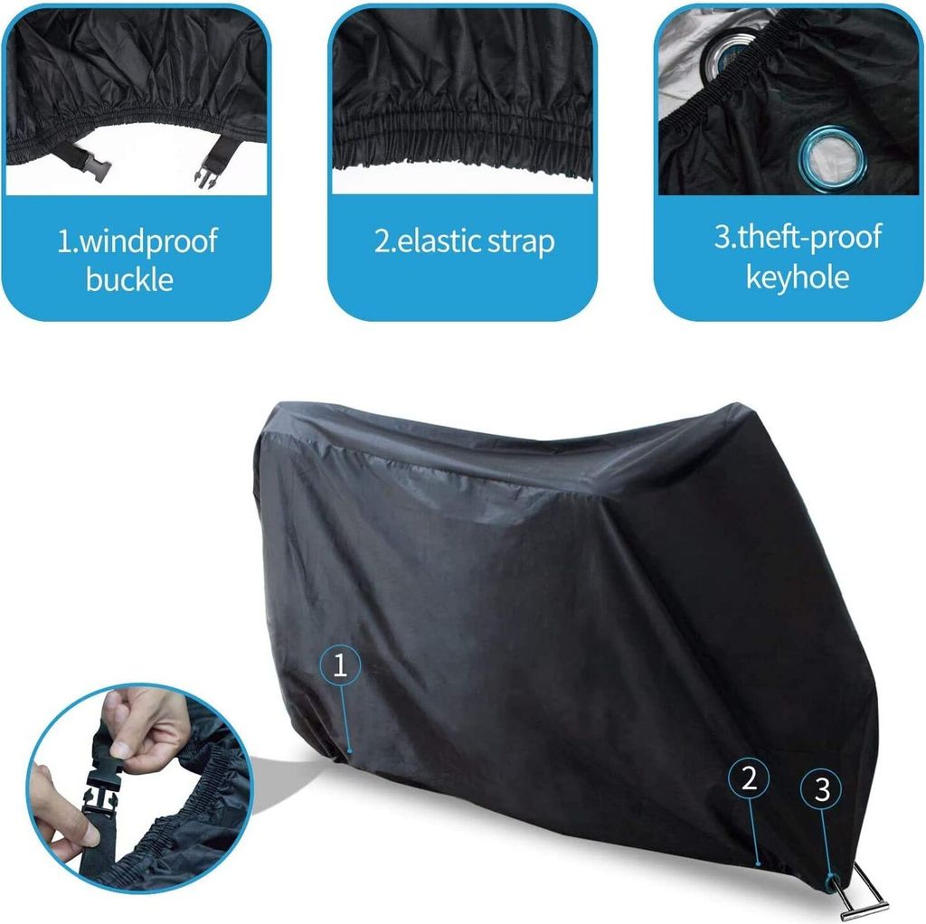 Wasserdichte Motorradabdeckung Für Zontes 368E (2024) - Allwetter-Schutz Mit Reflektorstreifen