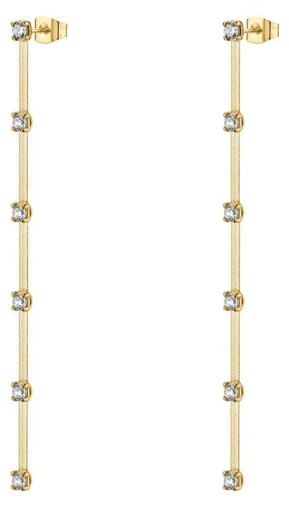 Pendants d'oreilles dorés et zircons Dreaming BIG26 style chic