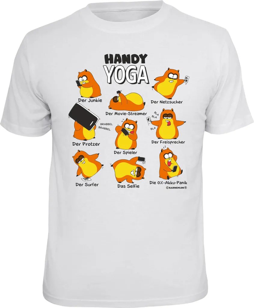 Magliette Yoga Idea Regalo - Tessili Originali per Amanti Cellulari