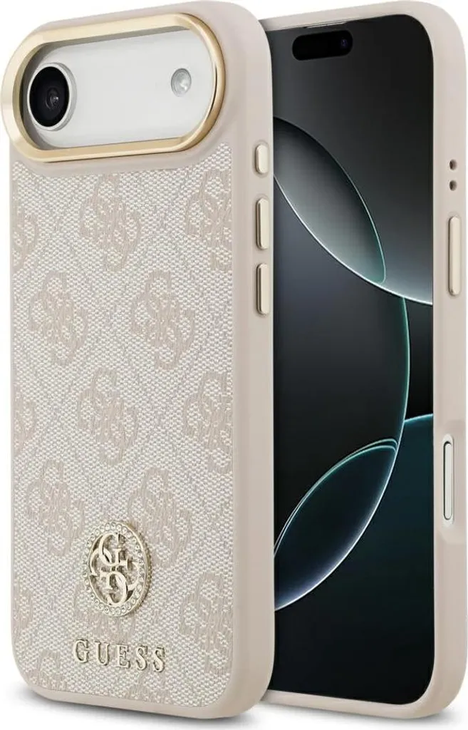 Guess Custodia iPhone Air 4G Logo Strass MagSafe Rosa - Chic Protezione