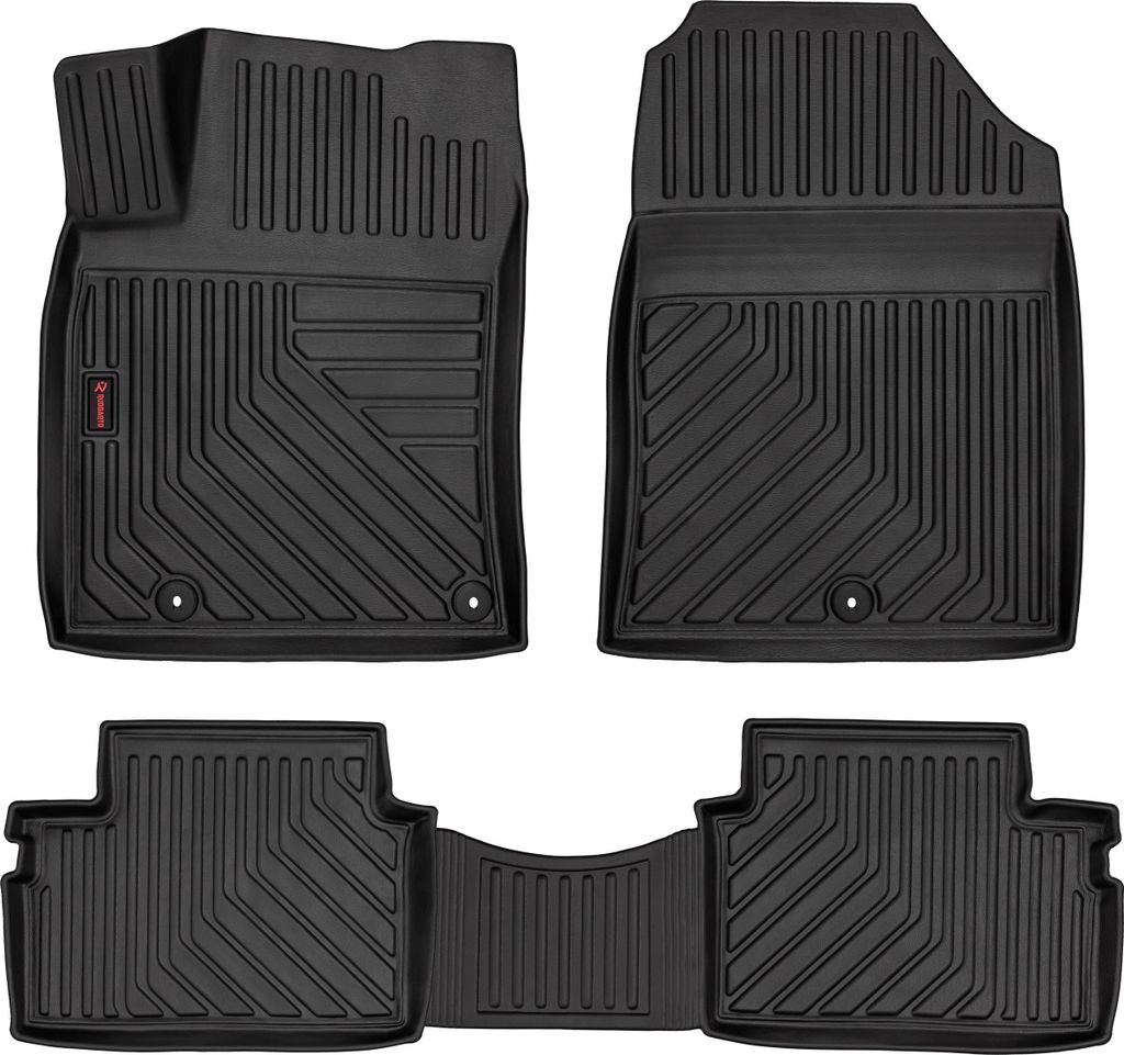 3D Gummimatten passend für Kia Ceed III schrägheck, kombi, SW, sportback (2018-) – Schwarz, hoher Rand, 4-tlg Set