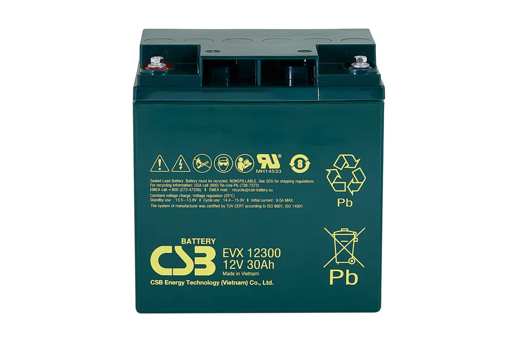 Batterie CSB EVX12300 12V 30Ah : finies les pannes de cycle profond