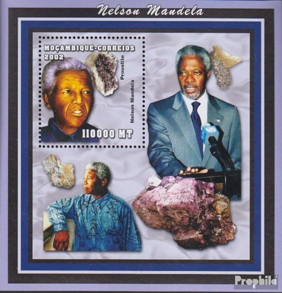 Briefmarken Mosambik 2002 Mi Block162 postfrisch Persönlichkeiten