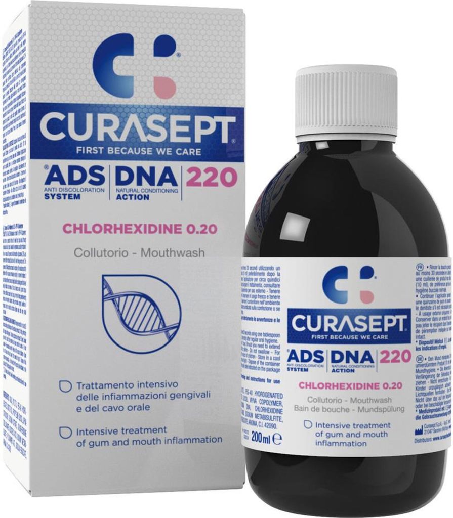CURASEPT ADS DNA 220 Mundspülung, 200 ml, mit Chlorhexidin, Produktbild 
