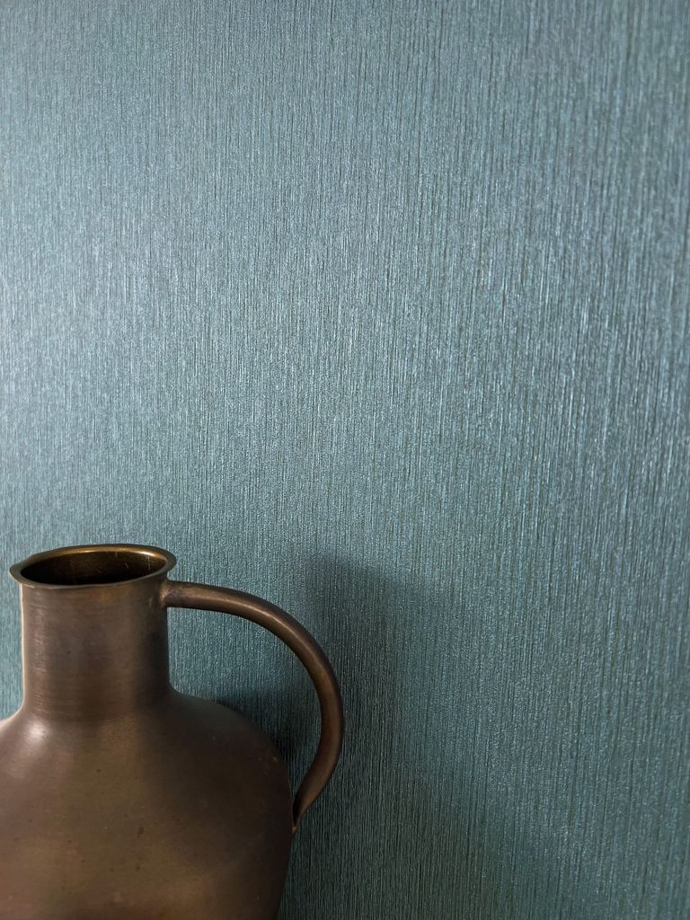 NEWROOM Tapete Grau Vliestapete Unifarbe - Glanztapete Modern Blau Metallic Struktur Monochrom Universal Uni Einfarbig