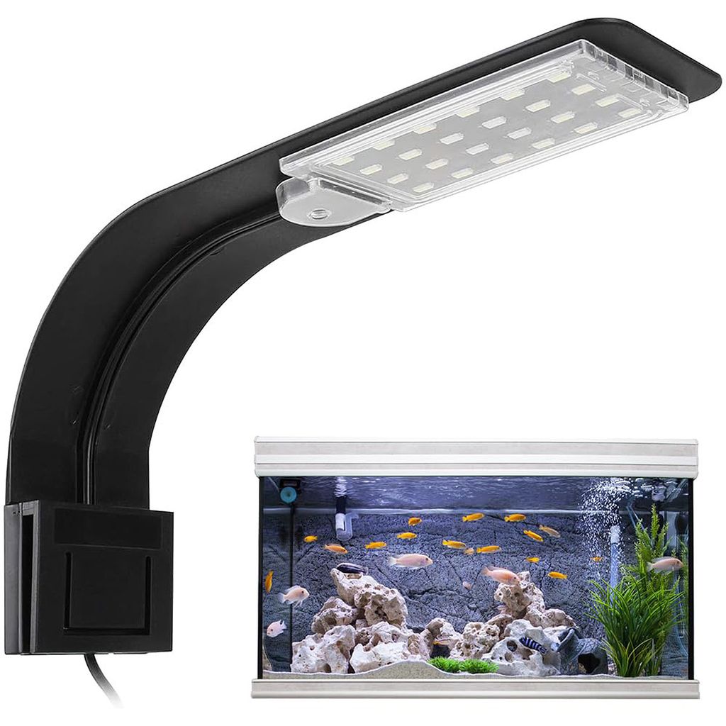 Aquarien Beleuchtung, LED Aquarium Licht, Clip-on Aquarium Lampe, Wasserpflanzenbeleuchtung für Aquarium und Fische Tank Beleuchtung, 24 LED Perlen