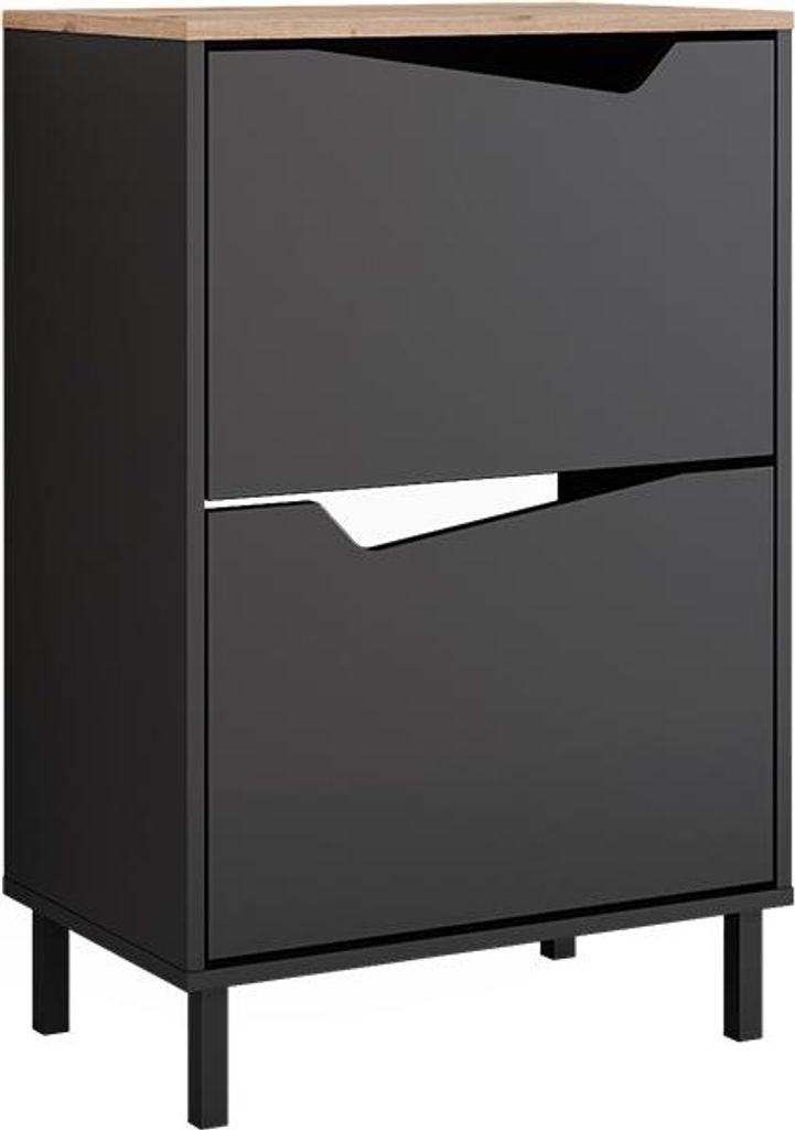 Schuhkipper Vicco Marelle Anthrazit/Artisan 60 x 91.6 cm mit 2 Fächern, Model 57870