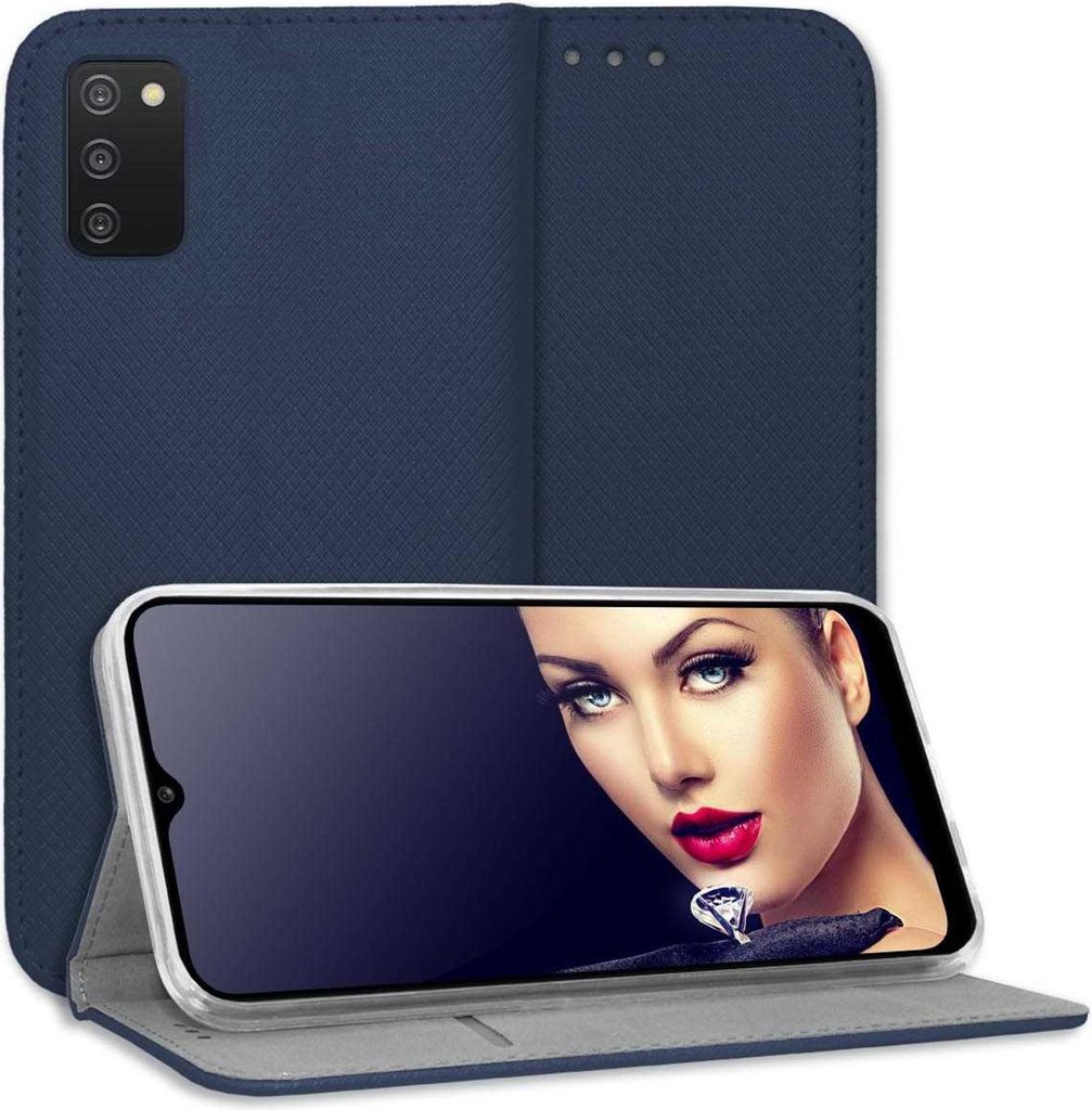 Bookstyle Schutzhülle Klapphülle Schutztasche Etui Cover für Samsung Galaxy A03s 4G (EU Version, 6.5'') - Blau