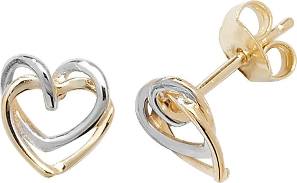 Boucles d'Oreilles Cœur Or 375/1000 : Confort et Anti-Allergie pour Femme